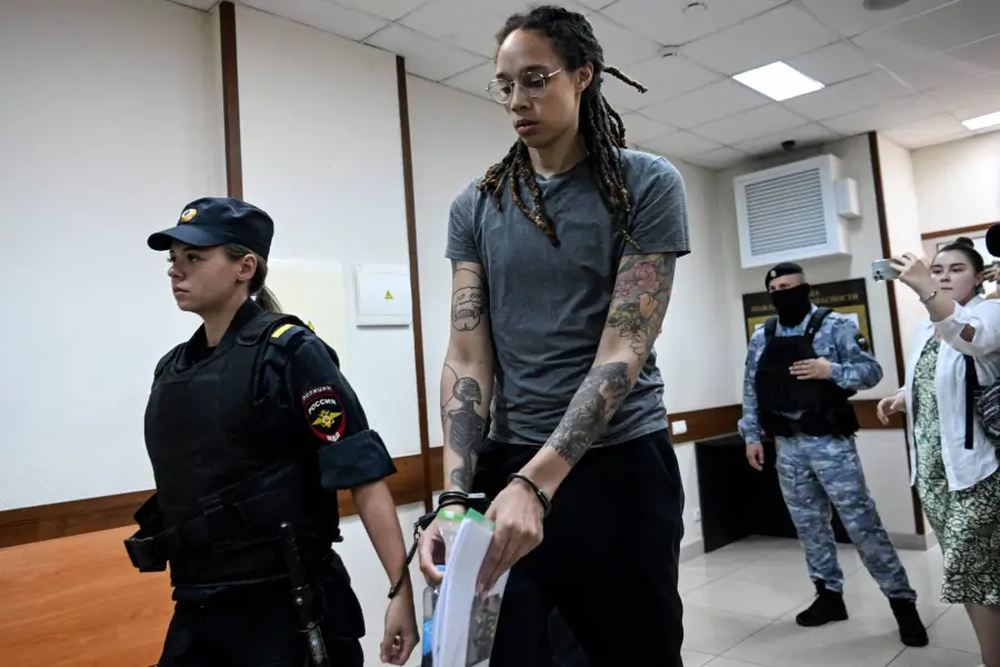Governo russo libertou a atleta após conseguir um acordo em favor de Viktor Bout, traficante de armas que cumpre prisão nos EUA. © Jiji/AFP